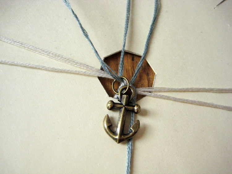 Braided Bracelet with Anchor Charm