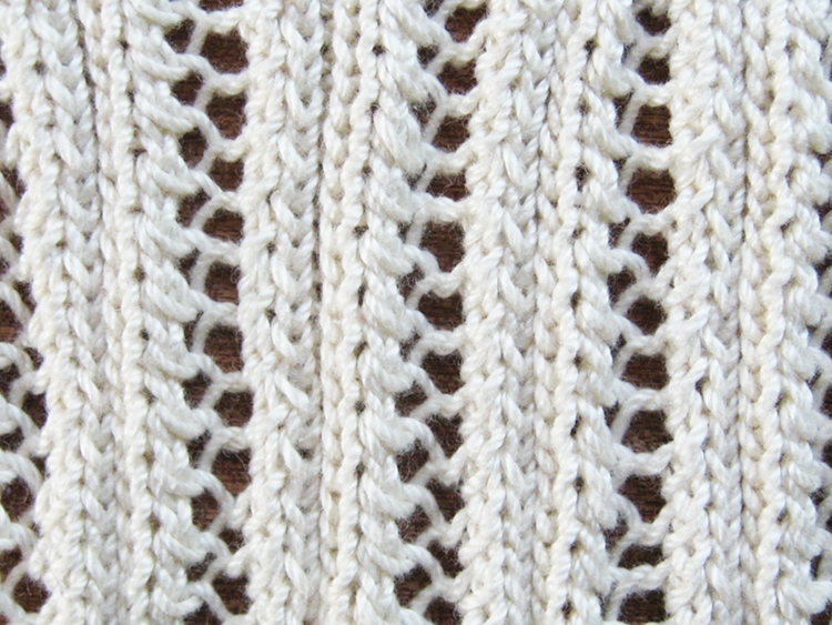 Eyelet Lace Ribbing Knitting Pattern