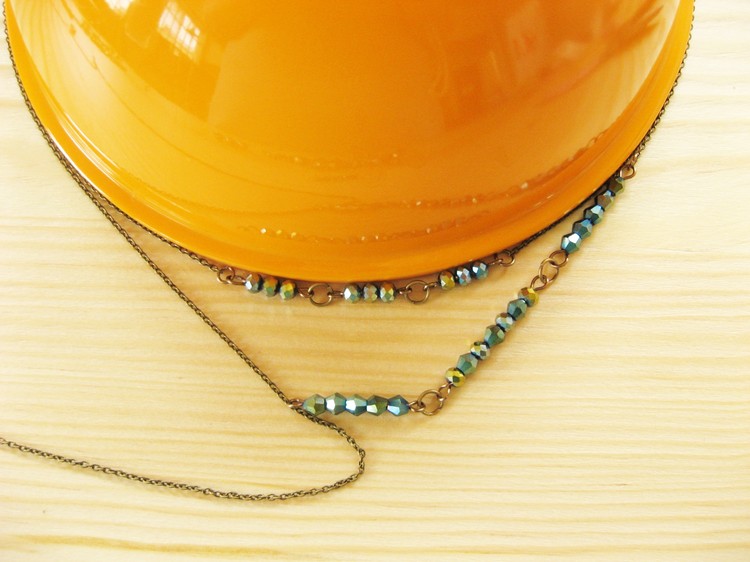 Multi-Strand Chain And Bead Necklace