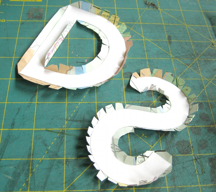 gluing paper letters