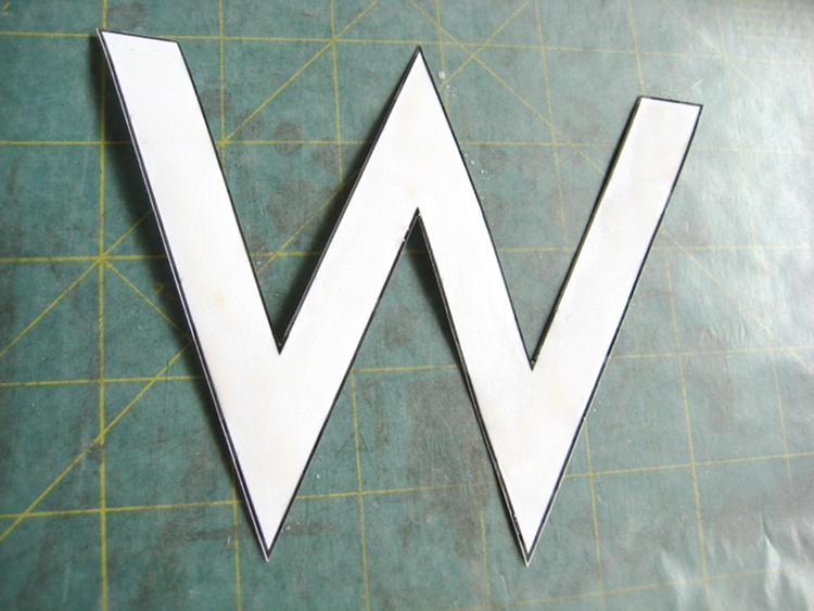 gluing paper letters