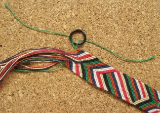 Micro Macrame Bracelet With Rings